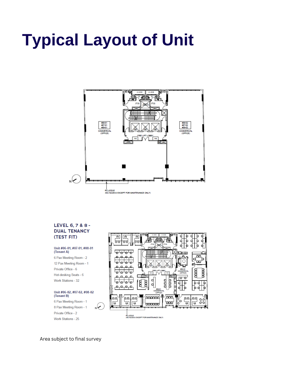 Typical Layout and Test Fit Cecil Place floorplan