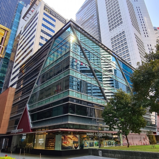 one raffles place F&B for rent