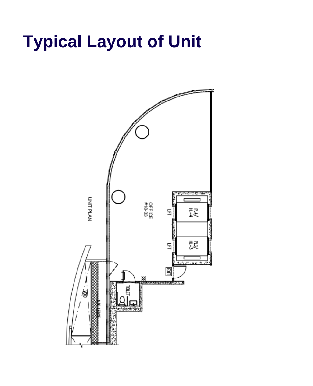 Typical Layout and Test Fit Oxley Tower office florrplan