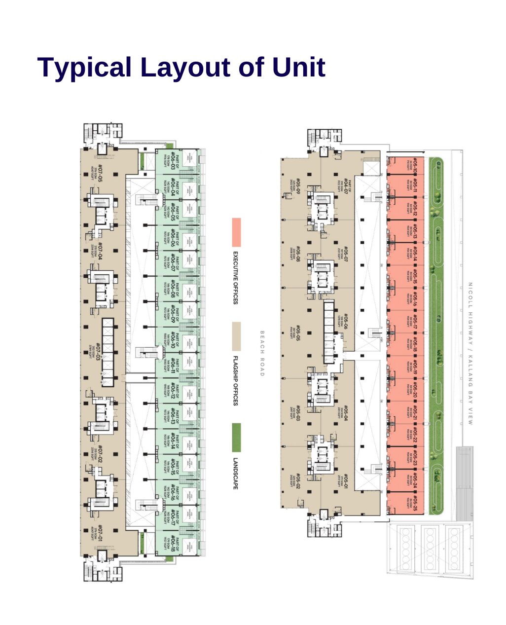Typical Layout and Test Fit 1 The Golden Mile Floorplan