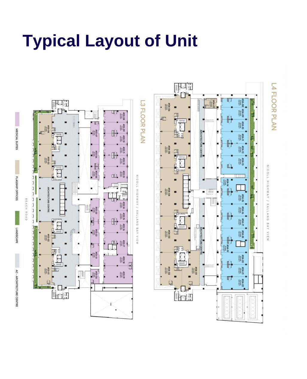 Typical Layout and Test Fit 2 The Golden Mile Floorplan